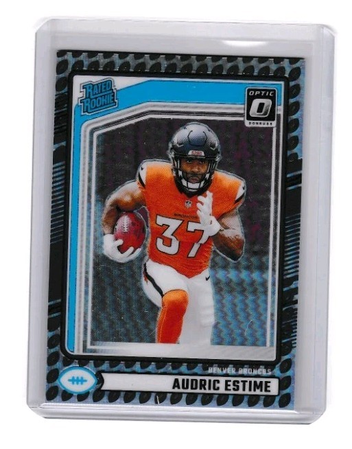 2024 Donruss Optic Preview Football Emoji SSP Audric Estime RC 335