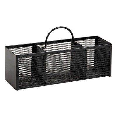 Besteckhalter Organizer 3 Fächer Schwarz Netz Mind Reader Küche Arbeitsplatte