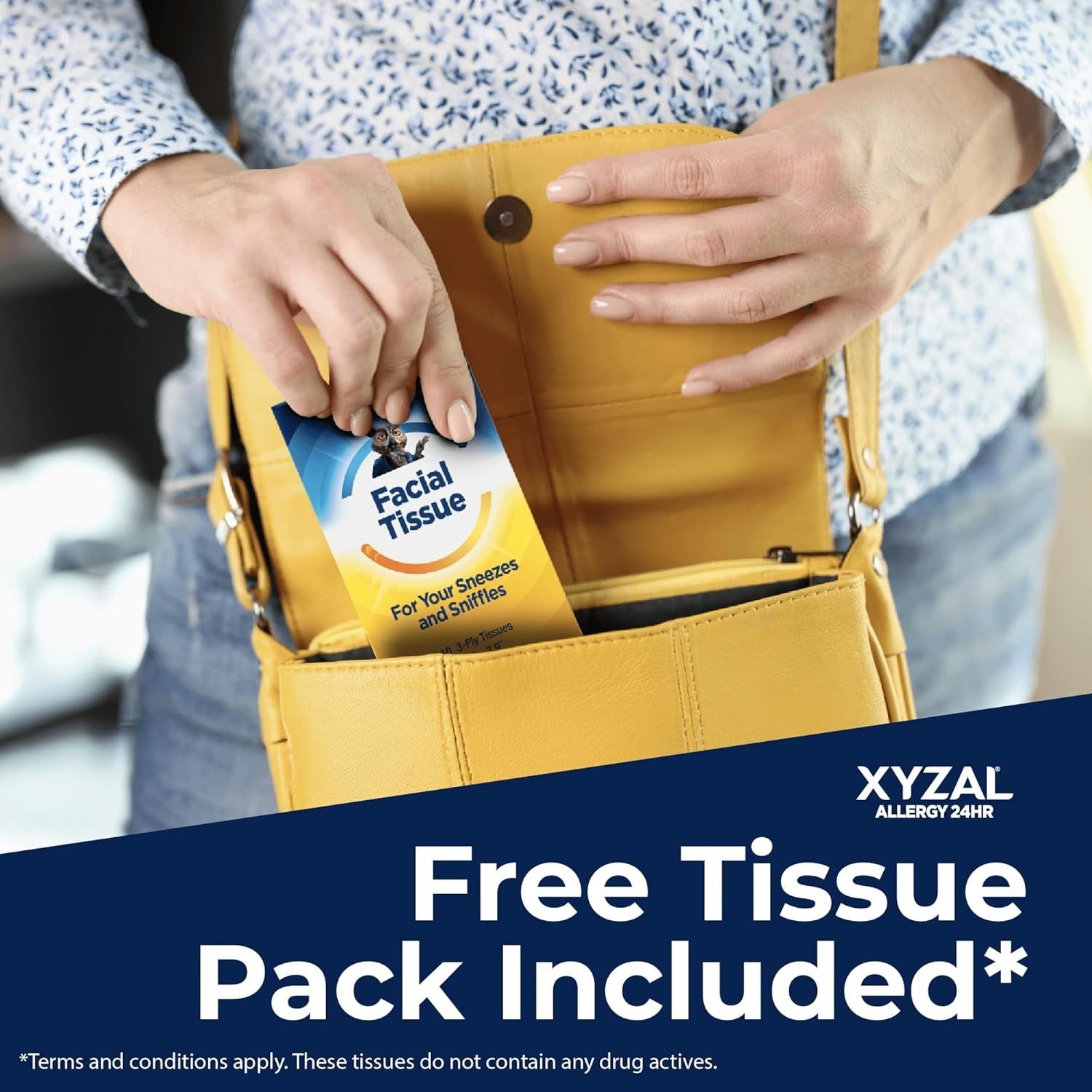 24-Hour Allergy Relief with Bonus Tissues - Prescription Strength Antihistamine