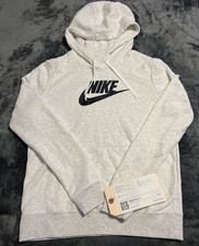 SMALL Nike Sportswear Club Fleece Women's HOODIE DQ5775-051 Birch Heather