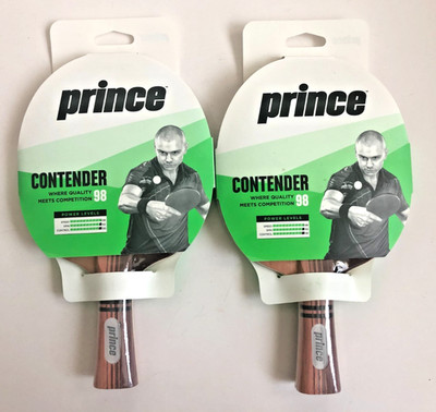 2 X PRINCE Contender 98 Professional Table Tennis Two Rackets BRAND NEW