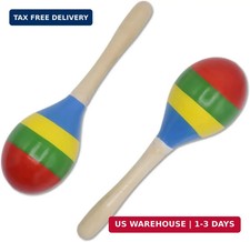 Wooden Maracas Set, Latin Salsa Rumba Shakers, Hand Percussion Rattles for Rhyth