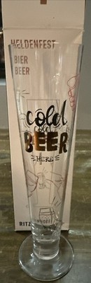 RARE Ritzenhoff German Beer Glass/ Pieper Design /Cold Beer Here #16