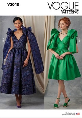 Schnittmuster Damenkleid mit Schleifenträgern Vogue v2048 32-40/42-50