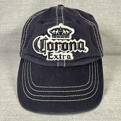 Corona Extra Mexican Beer Navy Blue Strapback Embroidered Baseball Cap Hat