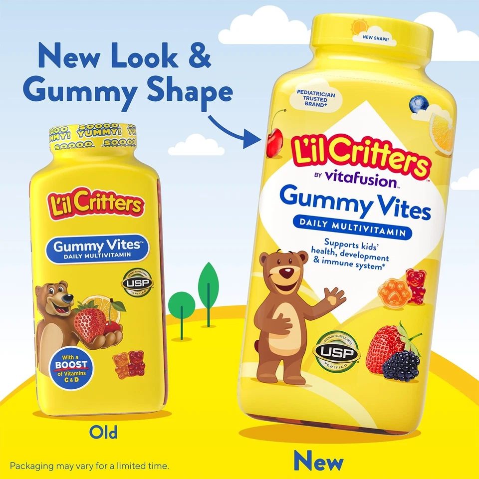 L'il Critters Gummy Vites 完整多种维生素,300 克拉,美国发货 — 第 3/4 张图片