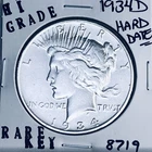 1934 D PEACE SILVER DOLLAR HI GRADE GENUINE U.S. MINT RARE KEY COIN 8719