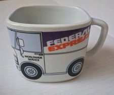 Vintage Federal Express FedEx Delivery Truck Coffee Mug Ceramic Worldwide
