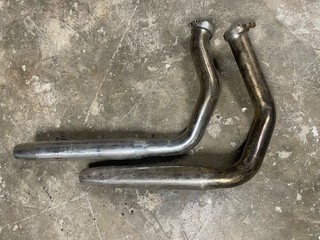 Harley Davidson Panhead Exhaust Pipes Muffler Chrome Crusty Chopper Drag Knuckle
