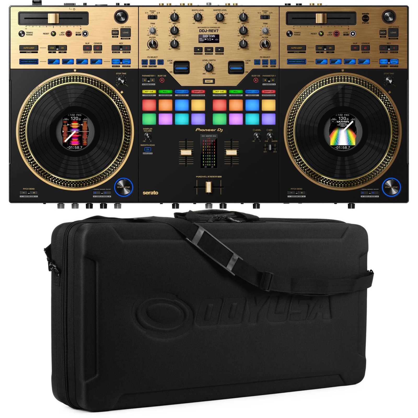 Pioneer DJ DDJ-REV7 2-дековый диджейский контроллер Serato с мягким корпусом - Лимитированная серия 289290₽