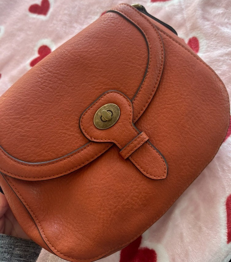 Universal Thread Cognac Flap Saddle Crossbody Bag - image 1