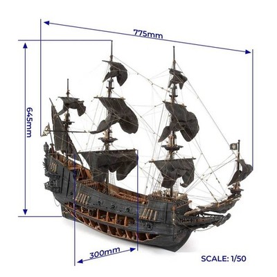 OcCre Flying Dutchman 1:50   Historischer Holzmodellbausatz