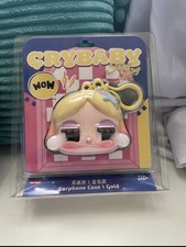 Pop Mart Crybaby Shiny Shiny Earphone Case Gold