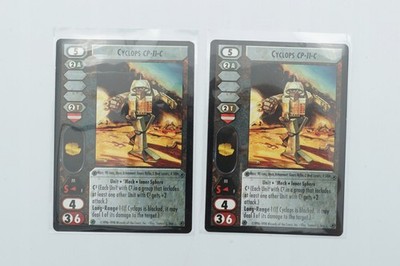 BattleTech CCG Trading Card Game Cyclops CP-11-C 2er Set Vintage Karten