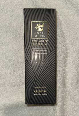 GLAMFOX Black Snail Mucin Collagen Serum 1.76 oz/50g - New & Sealed