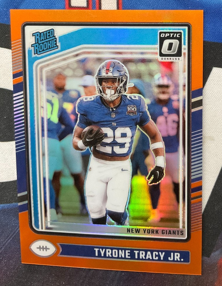 2024 Panini Donruss Optic #259 Tyrone Tracy Jr. Orange Prizm 216/249 Rookie (JR)