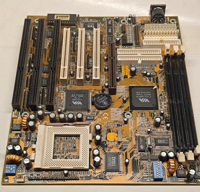Lot Rétro: Carte Mère Lucky Star 5V-1A Socket 7 Rev 2.0 + Pentium 133 + 64 Mo RAM - Testé
