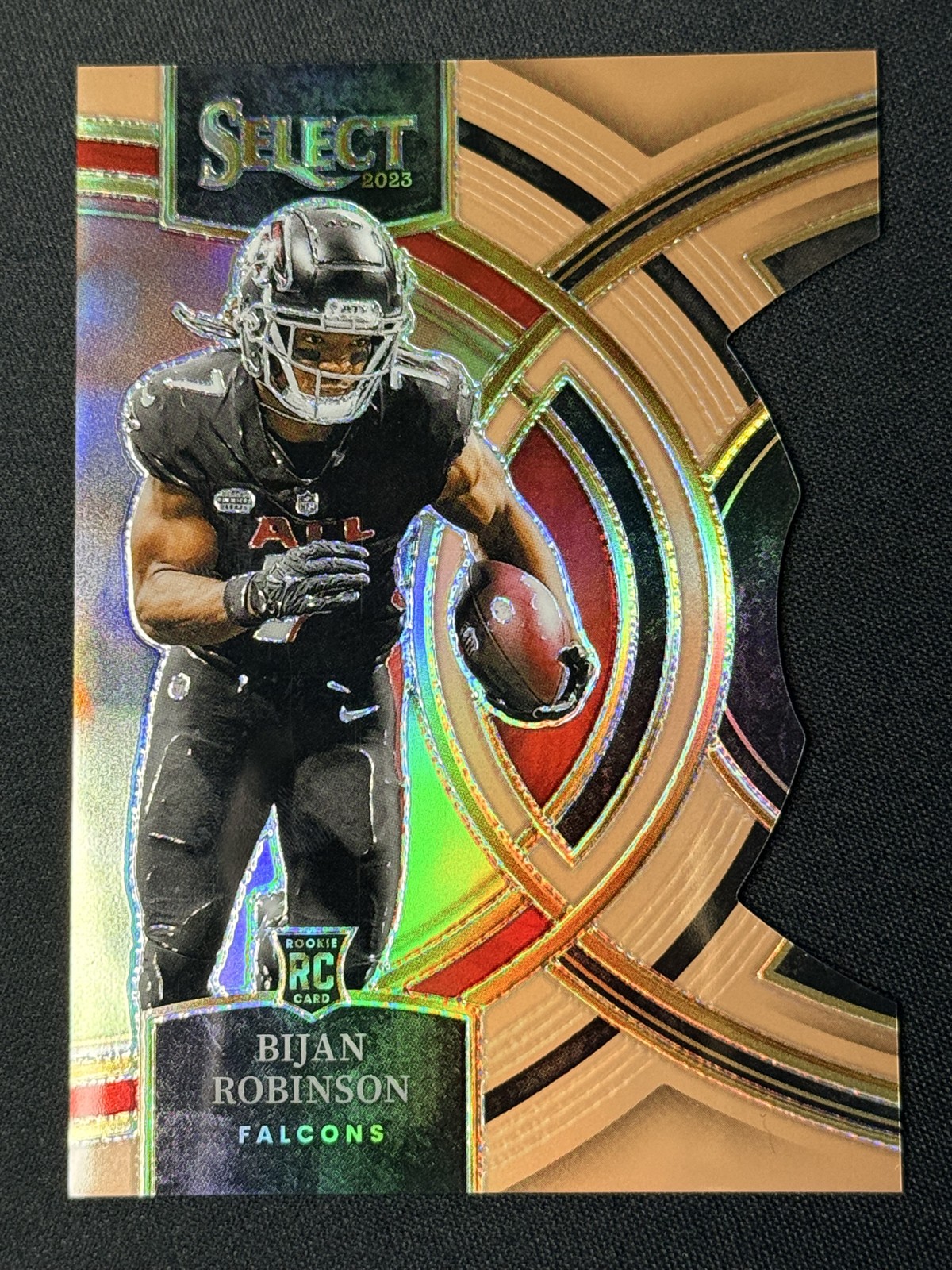 Bijan Robinson ROOKIE 290/299 - 2023 Panini Select Copper Prizm Die-Cut #180
