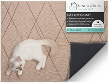 Cat Litter Trapping Mat 35x25 Less Waste Traps Mess From Box of Litter
