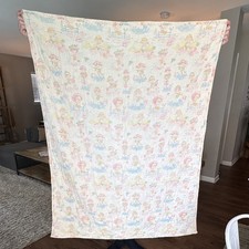 Vintage Multicolor Quilted Crib Quilt Baby Blanket /Pillow Nursery Novelty Set
