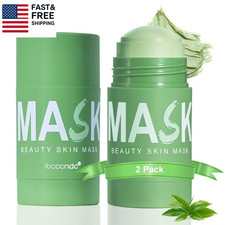 Green Tea Deep Cleanse Mask for Face,Blackhead Remover Face Mask,Poreless 2Pcs
