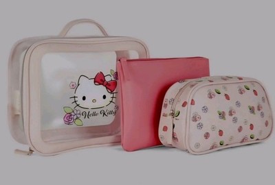 Hello Kitty and Friends Reise Kosmetiktasche Set 3 Stück Nagelneu mit Etikett