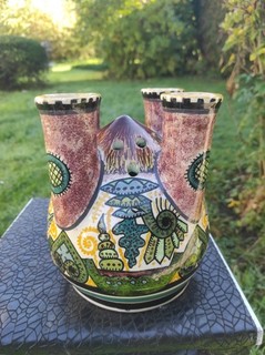 Paul Fouillen et Maurice Fouillen un vase quadriflore et pique fleurs