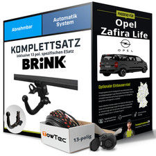 Für OPEL Zafira Life Typ K0 Anhängerkupplung abnehmbar +eSatz 13pol 03.19- NEU