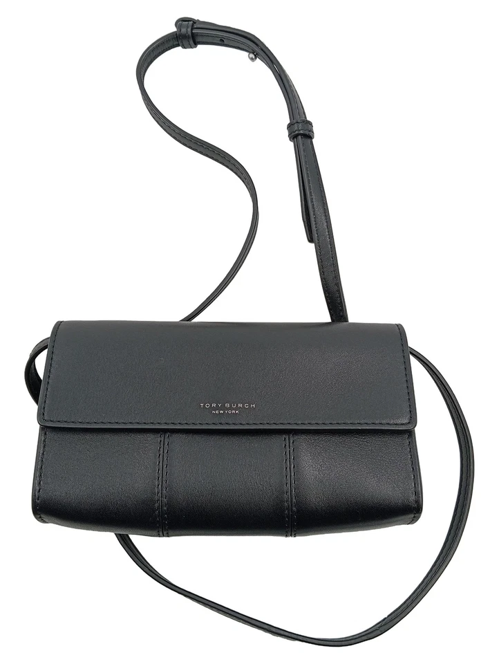 Tory Burch Sac Bandoulière Femme Cuir Noir Minimaliste - Photo 1/1