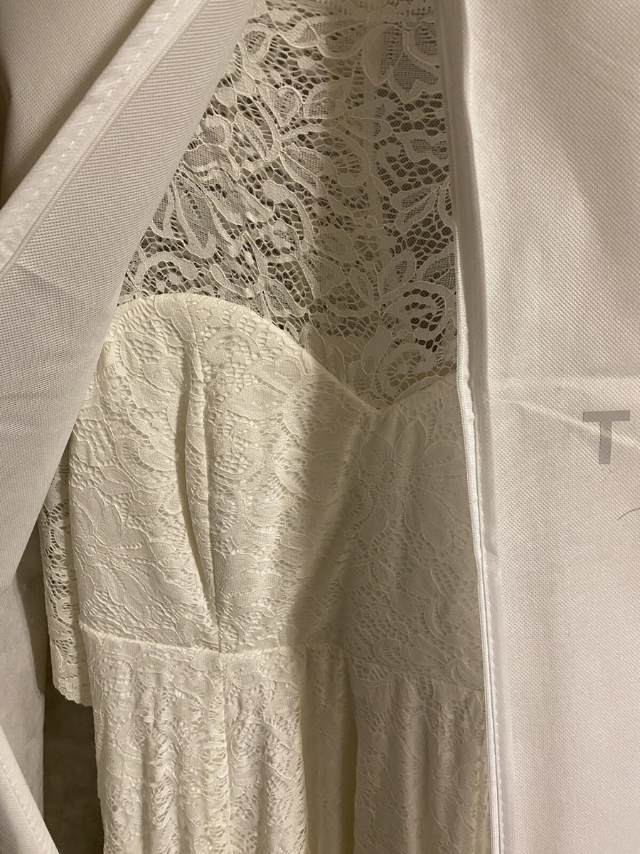 Torrid Ivory Lace Tea-Length Wedding Dress | Plus size 16 NWT | eBay