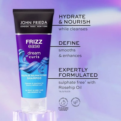 John Frieda Frizz Ease Dream Locken Shampoo welliges lockiges Haar Hagebuttenöl vegan