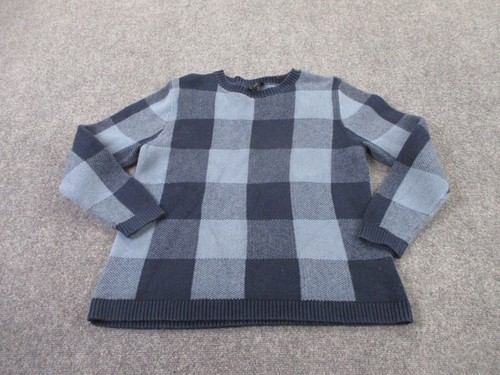 Pendleton Sweater Mens L Blue Plaid Pullover Jumper Classic Golf Preppy Adult - Picture 2 of 9