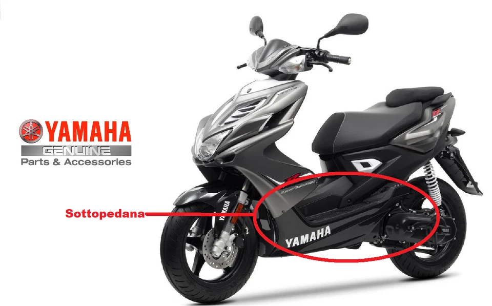 SOTTO PEDANA ORIGINALE YAMAHA AEROX 50 NERO 2014 2015 2016 2017 2018 SOTTOPEDANA - Immagine 2 di 2
