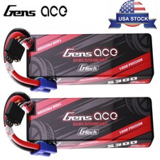 2X Gens Ace G-Tech 5300mAh 7.4V 100C 2S Lipo Battery HardCase EC5 For RC E-Buggy