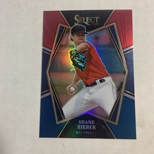 2022 Panini Select Shane Bieber #147 Premier Level Tri-Color - MINT