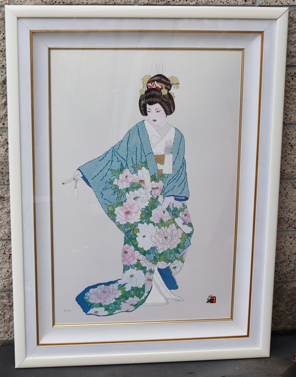 オリジナル作品KIMONO EMOTIONALS 心象クラフトアート【おめかし】 Vibrating Sleeve Kimono - Chrysanthemum Pattern