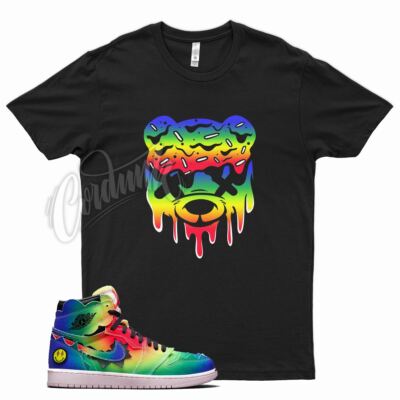 DRIPPY T Shirt for J1 1 J Balvin Tie Dye Rainbow Be true Multi Color 