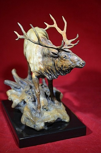 Jack W Muir Bronze ELK Statue "Phantom of the Forest" Western J W MUIR - Picture 8 of 12