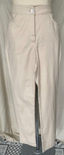 Adini 100% cotton poplin trousers tapered leg 2 front pockets Size S