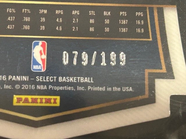 Andrew Wiggins 2015 Panini Select Lt Blue Prizm Die-Cut #141 #/199 Wolves PSA 10 view 3
