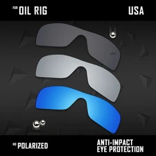 Anti Scratch Polarized Replacement Lenses for Oakley Oil Rig Options