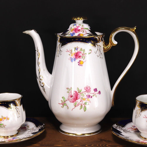 Royal Albert Crown China ESPRESSO Coffee Pot + 6 Demitasse Cups + Saucers 6513d - Picture 2 of 20