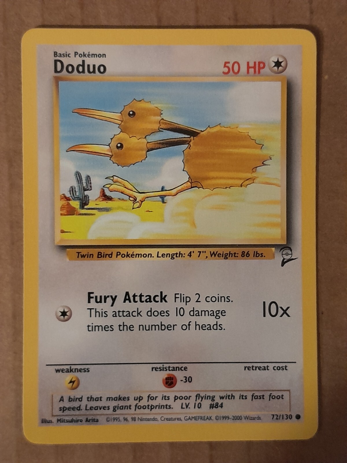 Pokemon Doduo 72/130 Base Set 2 NM See Pictures
