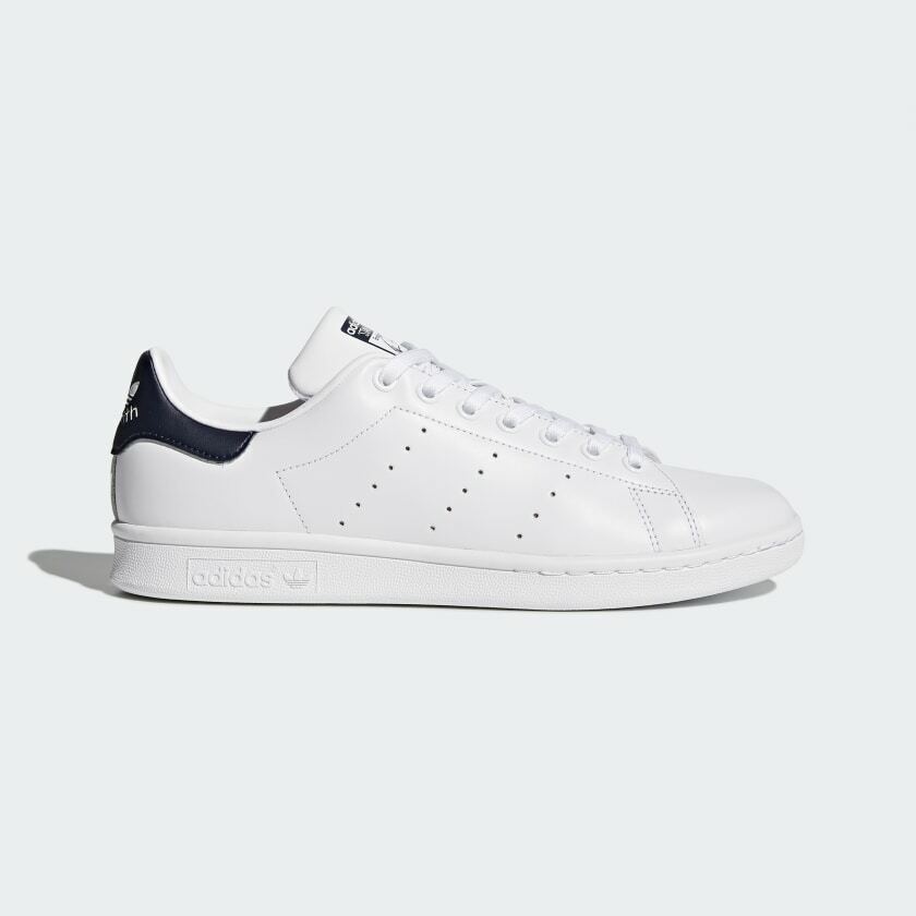 Adidas Originals Unisex White Dark Blue Classic Leather Stan Smith