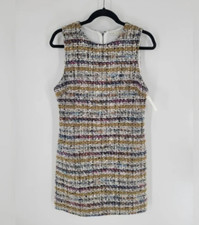 Alice + Olivia Coley Plaid Sleeveless Tweed A-Line Mini Dress Size 6 New