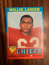 1971 TOPPS #114 WILLIE LANIER KANSAS CITY CHIEFS VINTAGE ROOKIE FOOTBALL CARD NM