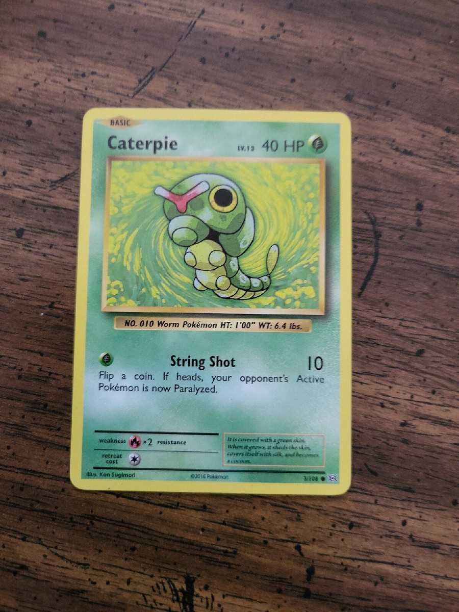 caterpie pokemon card value 2016 Caterpie 3/108 Evolutions Regular for sale online