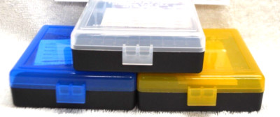 3 x 22 Ammo Box Case- Guard (100 Rounds Each) Flip Tops 3 DIFF COLOR RANGE PACK