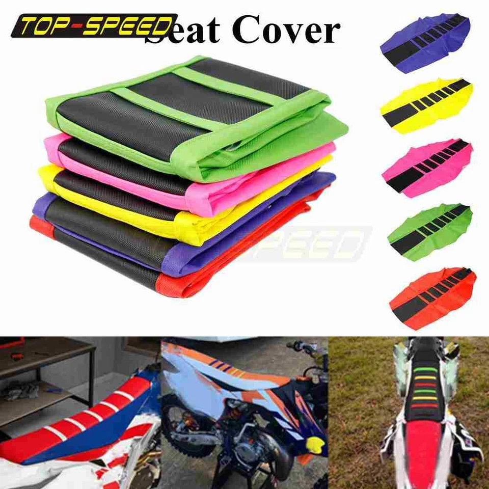 For Honda CRF250 CRF450 R/X/L Ribbed Traction MX Enduro Seat Cover Dirt Pit Bike - Image 2 of 4