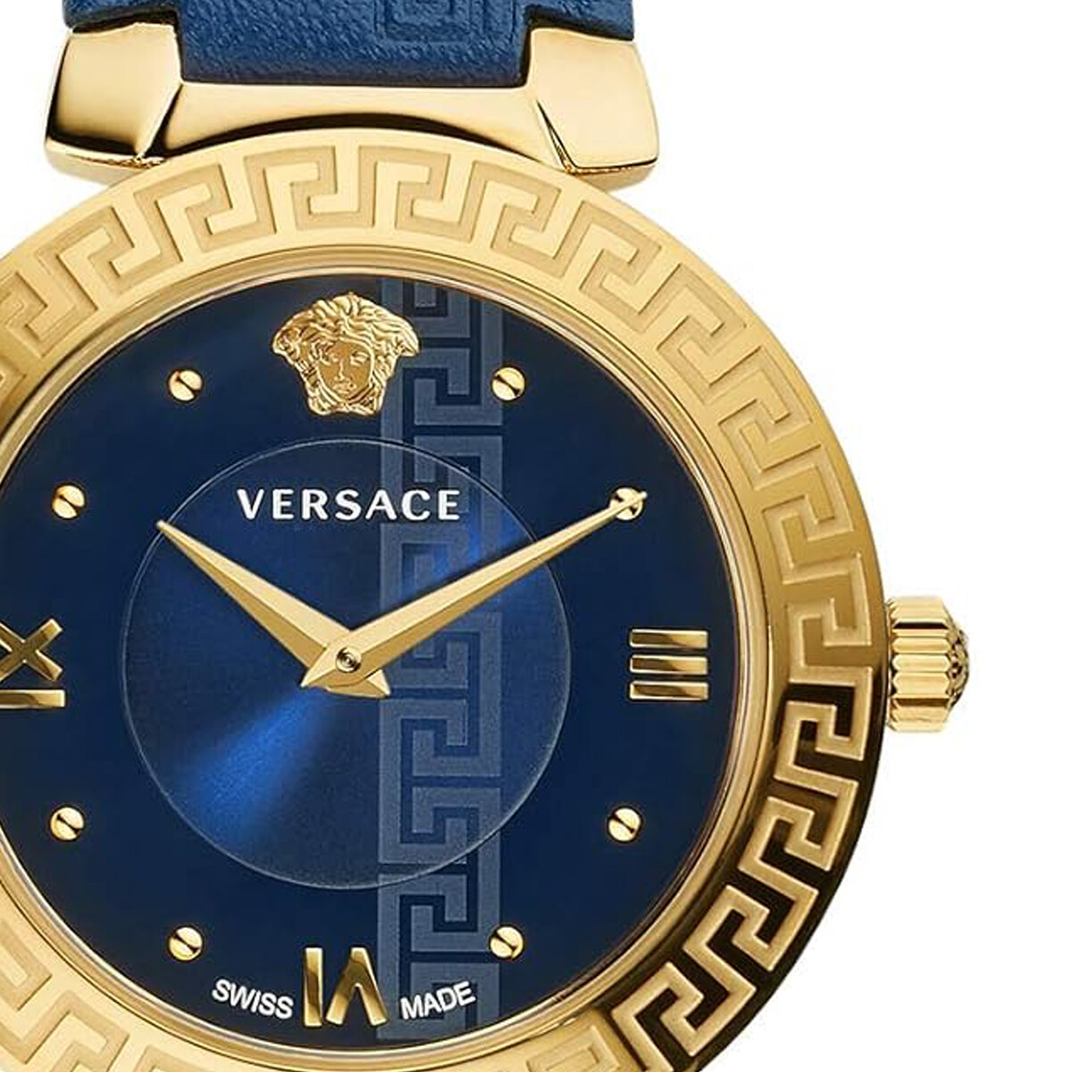 Versace Damenuhr Daphnis 35MM 3ATM Saphirglas Goldfarben/Blau V16040017